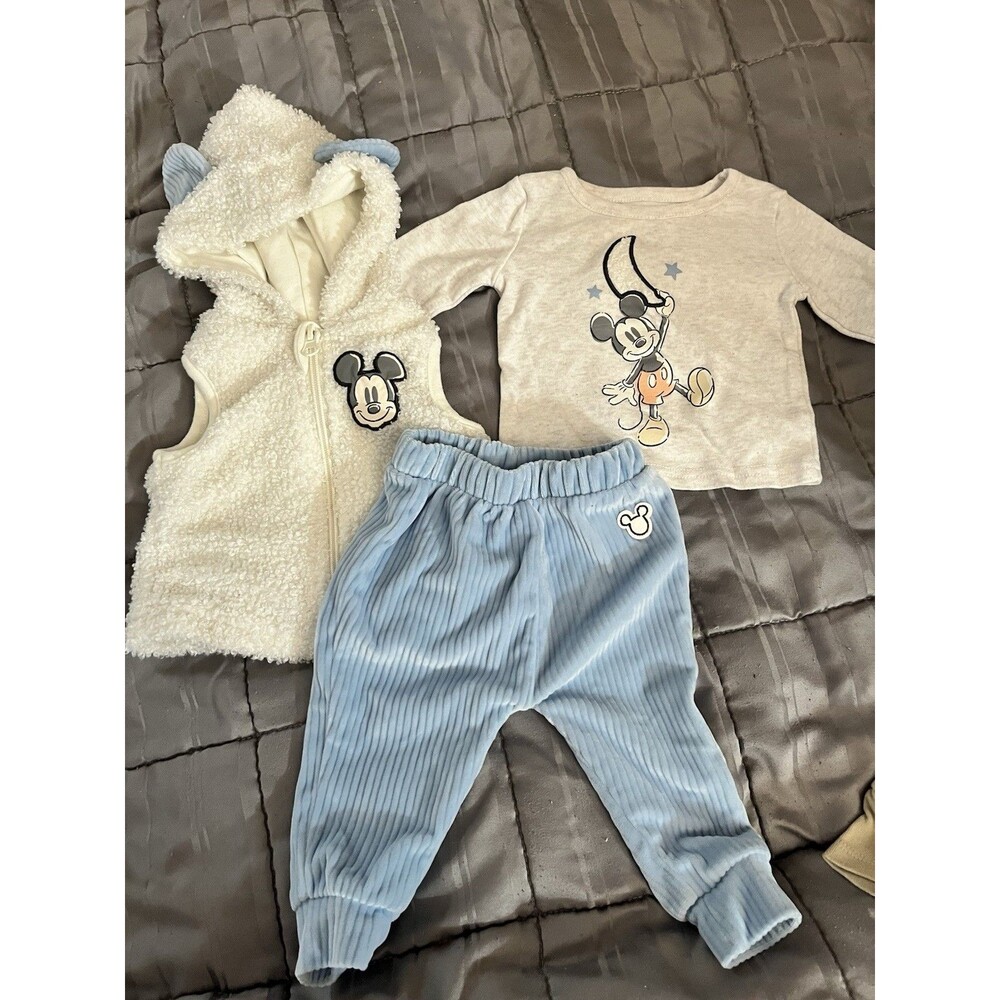 Mickey Mouse Baby 3 Piece Set Newborn 0-3 Months - Picture 1 of 4